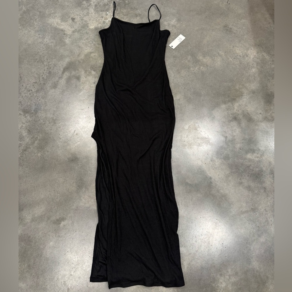 Faded rose Black Maxi Dress